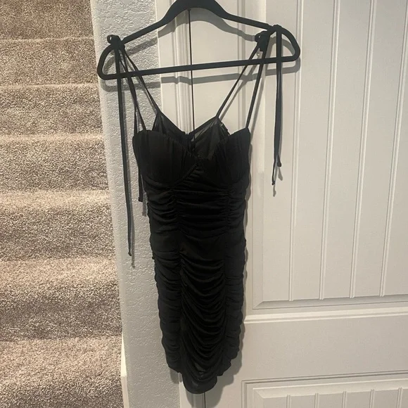 Ow collection Casandra mesh Dress in Black - Picture 10 of 13